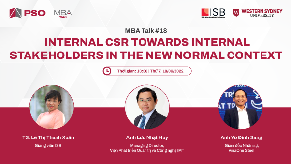 MBA Talk #18:  Internal CSR towards internal stakeholders in the new normal context