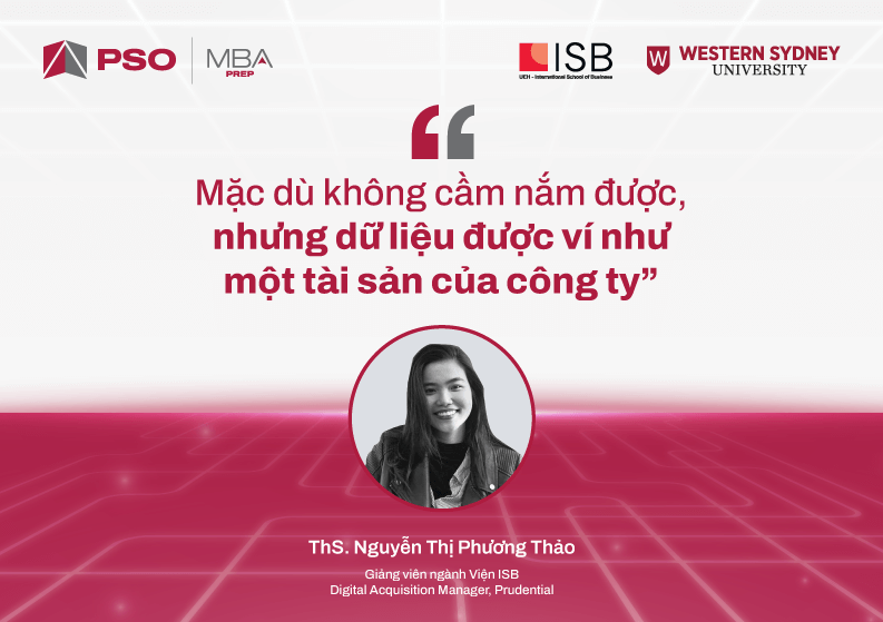 ThS. Nguyễn Thị Phương Thảo chia sể về tầm quan trọng của dữ liệu trong quản lý doanh nghiệp tại MBA Prep #4.