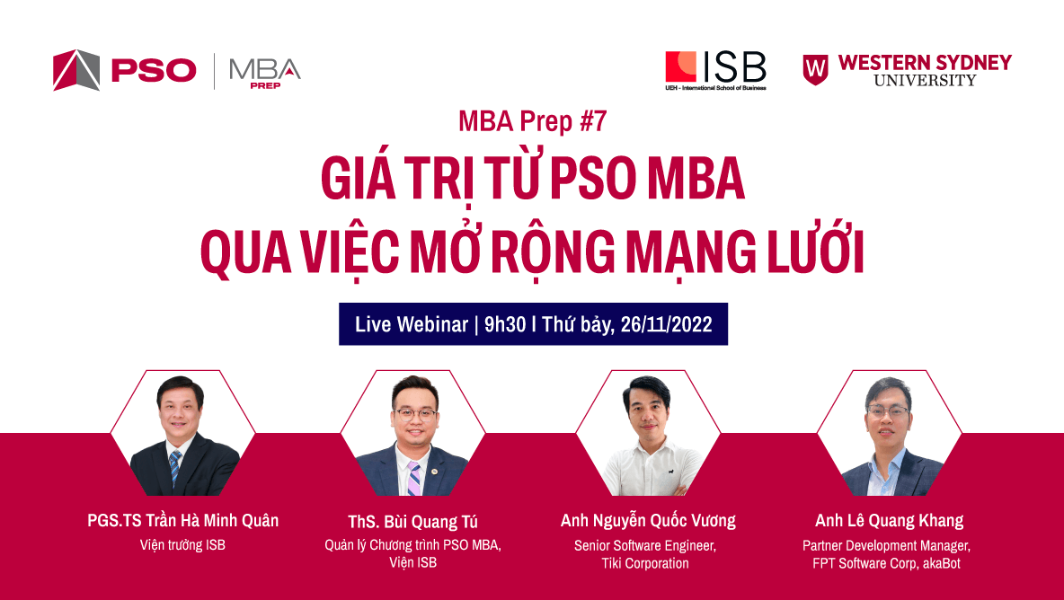 MBA Prep #7: Giá trị từ PSO MBA qua việc mở rộng mạng lưới