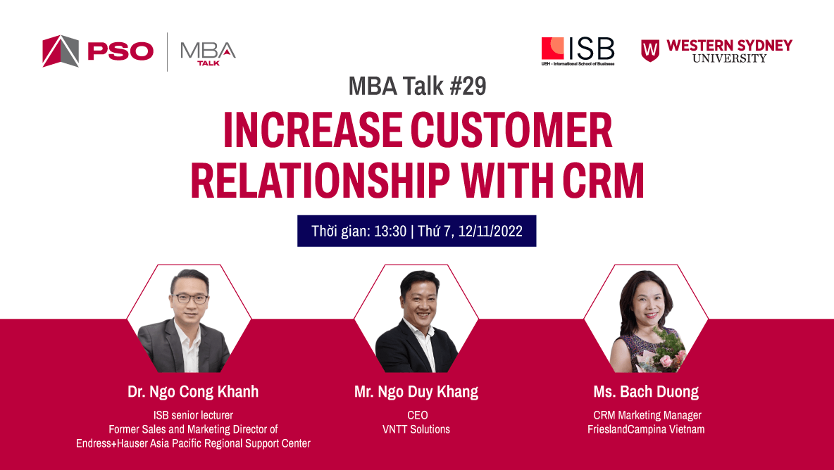 MBA Talk #29: Increase Customer Relationship with CRM