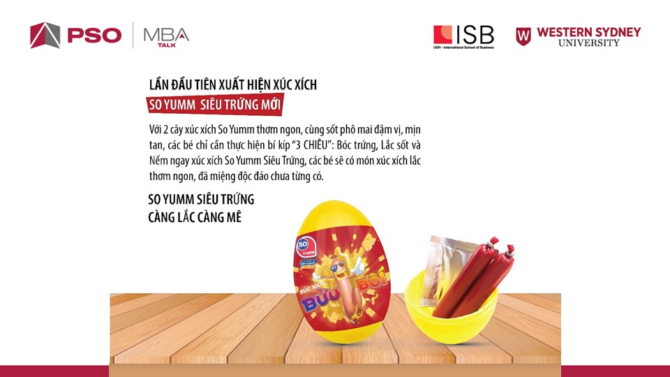 MBA Talk #31 - Sản phẩm xúc xích Soyumm siêu trứng 