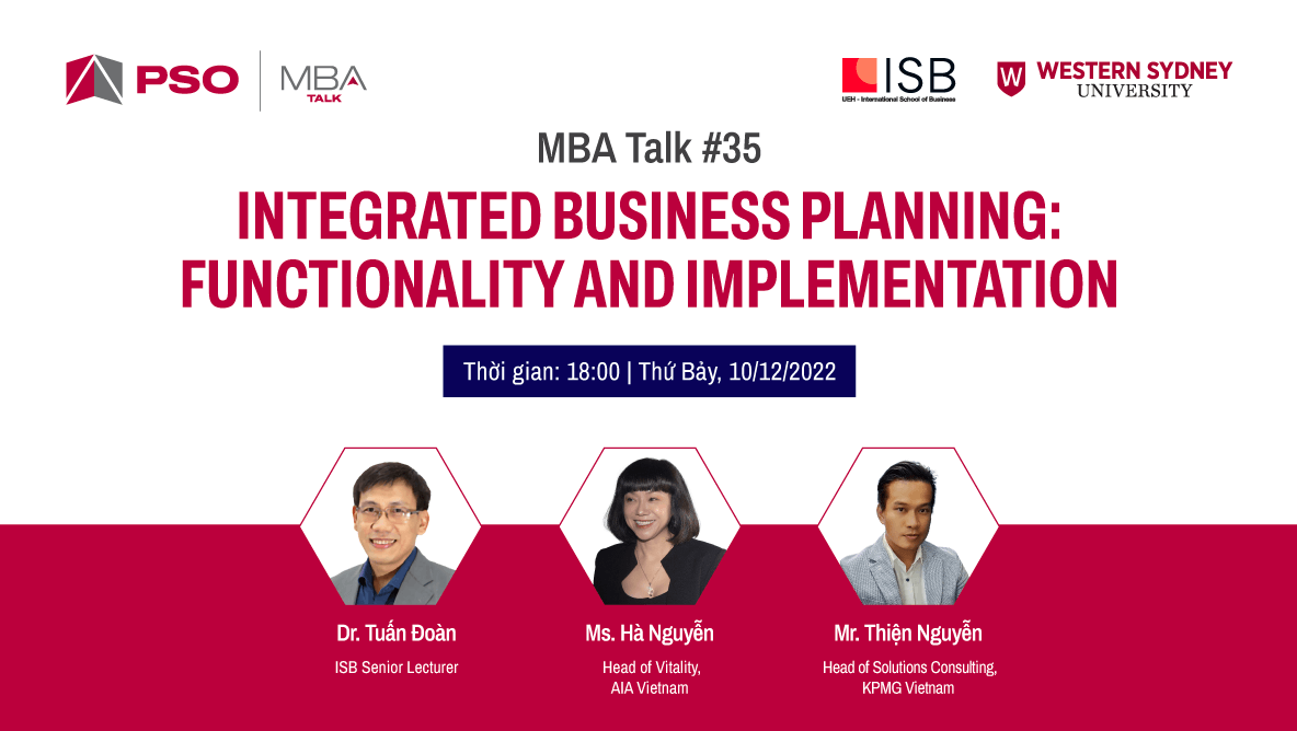 MBA Talk #35: Integrated Business Planning: Functionality and Implementation