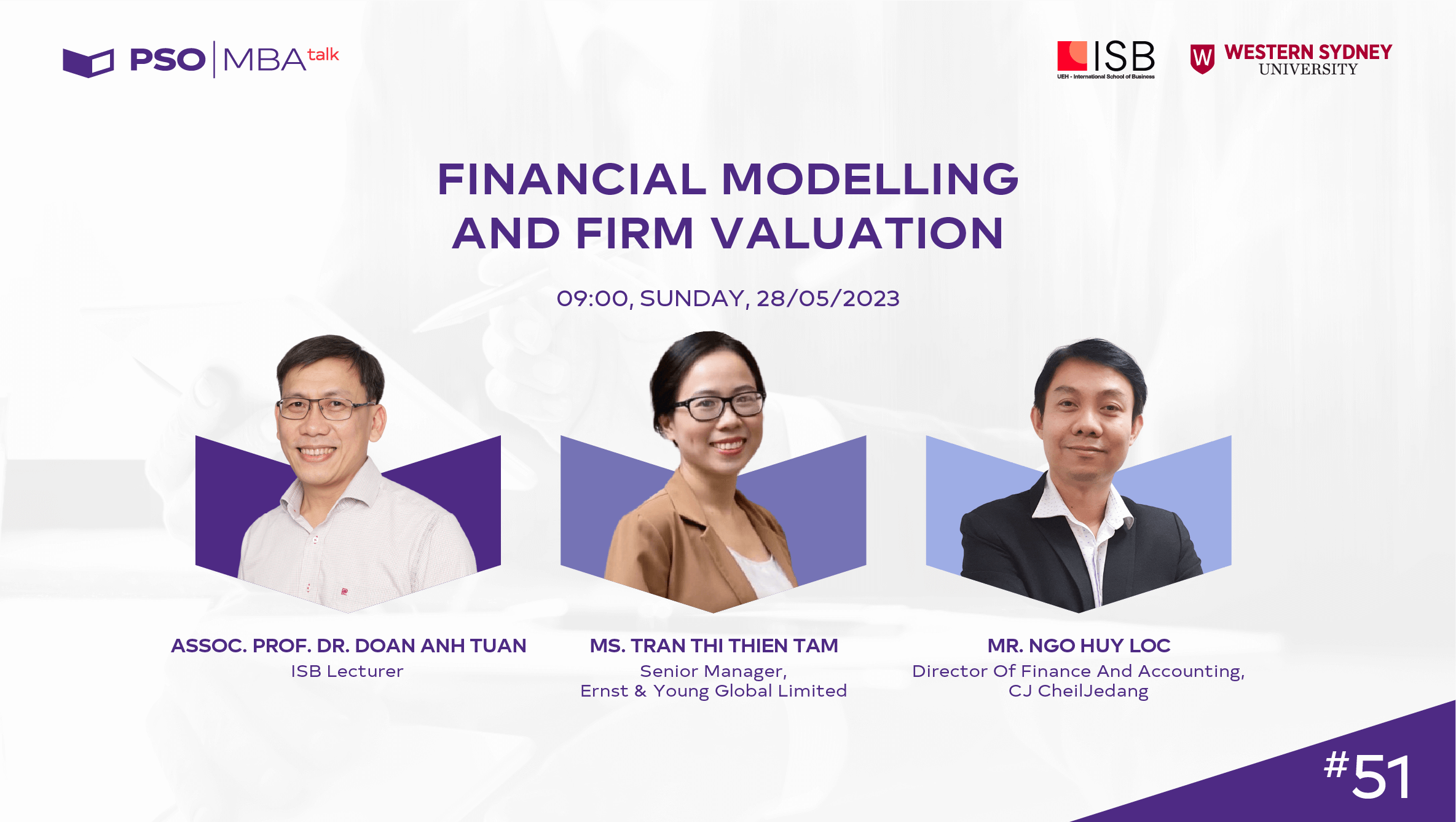 MBA Talk #51: Financial modelling and the process of valuing firms
