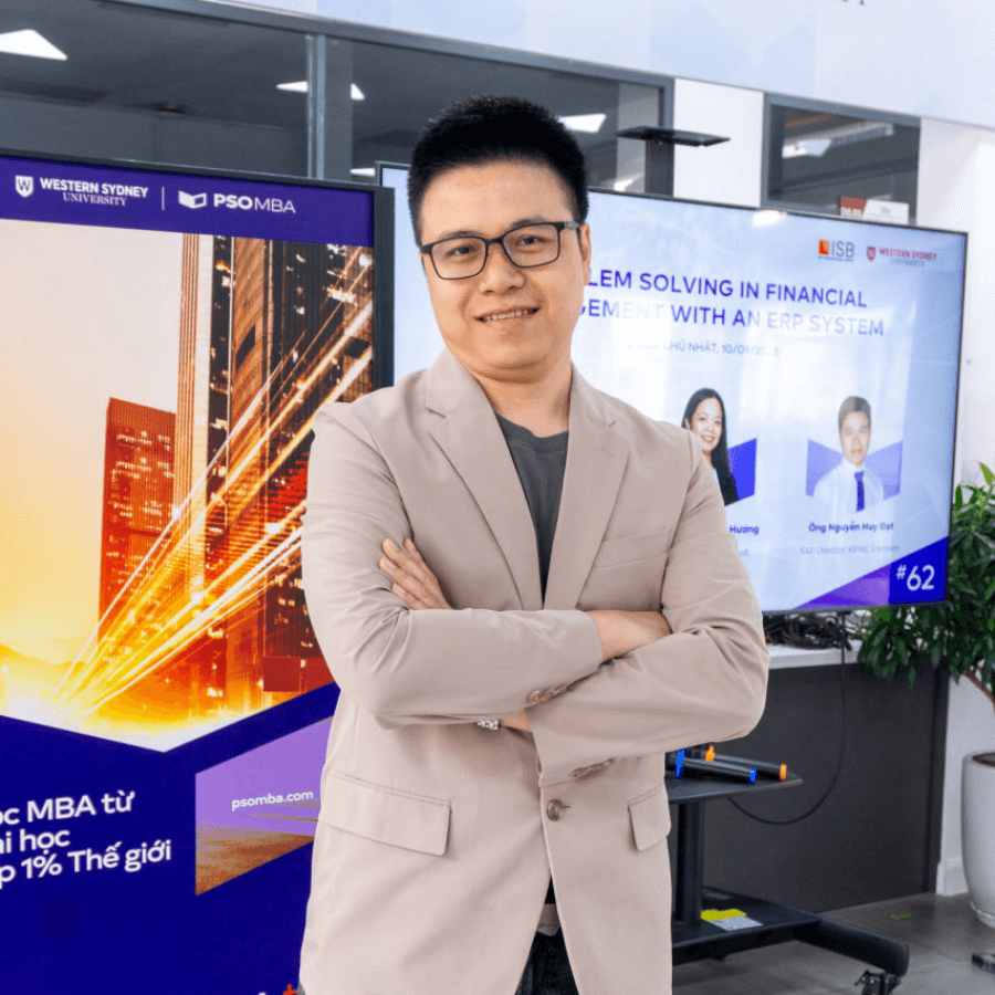 Ông Đạt mang đến case study ứng dụng ERP vào kiểm soát tài chính cho doanh nghiệp viễn thông tại hội thảo MBA Talk #62.