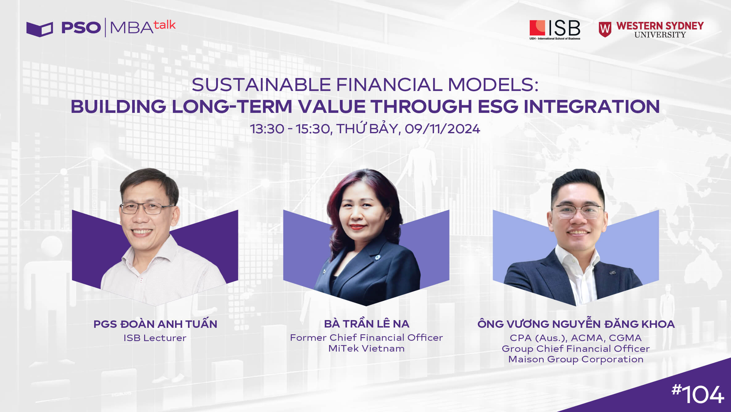 MBA Talk #104: Sustainable Financial Models: Building Long-term Value Through ESG Integration