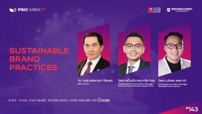 MBA Talk #143: Sustainable brand – Từ bán hàng đến tạo giá trị