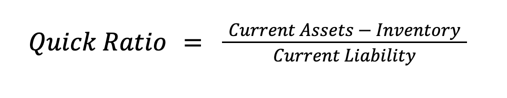 Công thức tỷ số thanh toán nhanh (quick ratio)