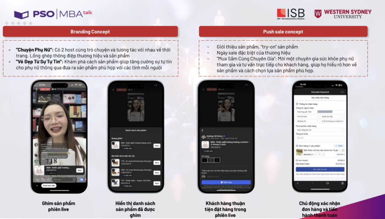 Mar Talks: Social commerce: Từ xu hướng đến “xương sống” tăng trưởng 3 Theo anh Tùng, thông thường livetsream sẽ có 2 mục đích: branding và bán hàng (Nguồn: Diễn giả cung cấp)