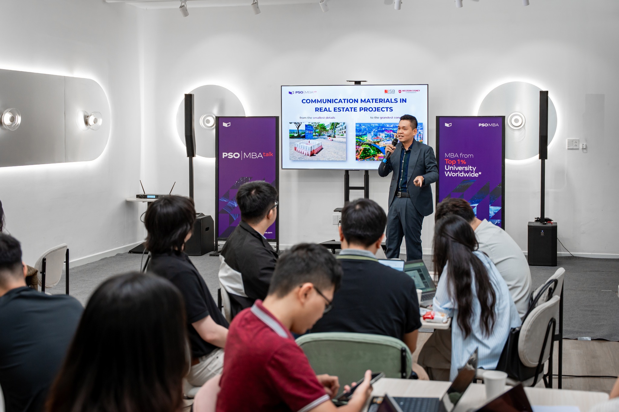 Anh Thọ tại buổi chia sẻ với học viên PSO MBA (Nguồn: PSO).