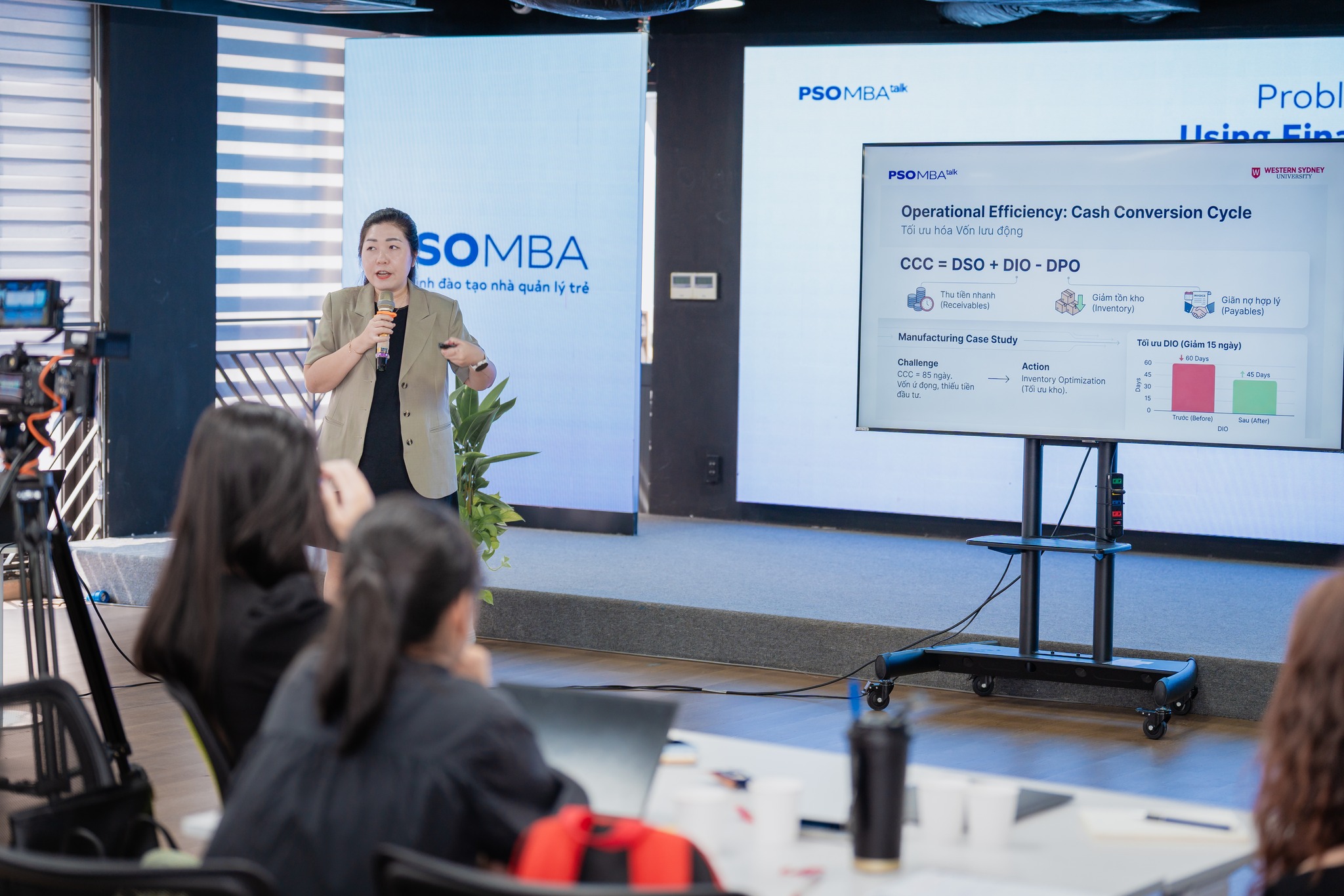 Fin Talks: 4 trụ cột Financial Model 3 Chị Bùi Hoàng Mỹ Linh chia sẻ cùng học viên PSO MBA (Nguồn: PSO).