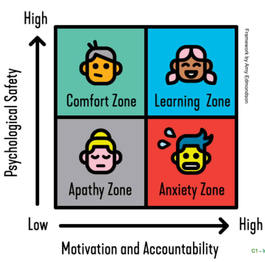 Ma trận hiệu suất của Amy Edmondson (Nguồn: Diễn giả cung cấp).